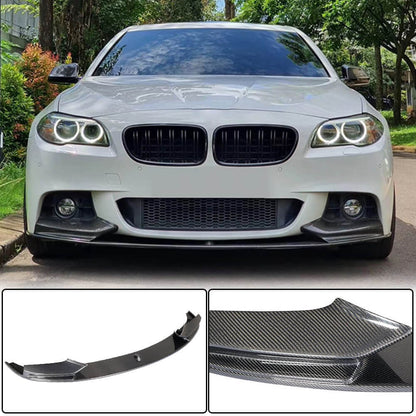 Front Bumper Lip Spoiler Carbon Fiber V3 (M-Sport) for BMW 5 series F-10/11/07 2010-2016 - image 1