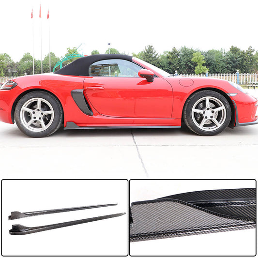 Side Skirts V1 (2016-2019, Carbon) for Porsche Boxster/Cayman 982 (718) 2016- - image 1