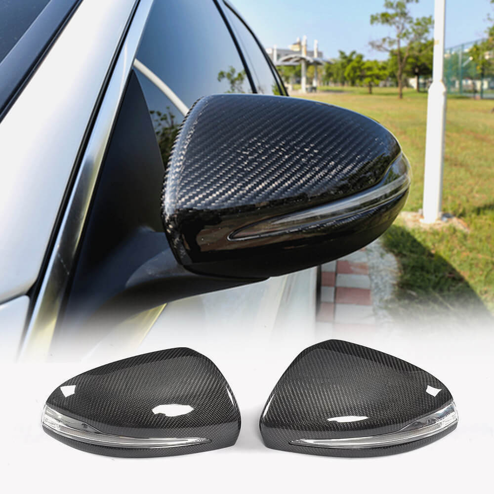 Mirror Covers V2 (2014-2017, Carbon) for Mercedes S-сlass W222 2013-2022 - image 1
