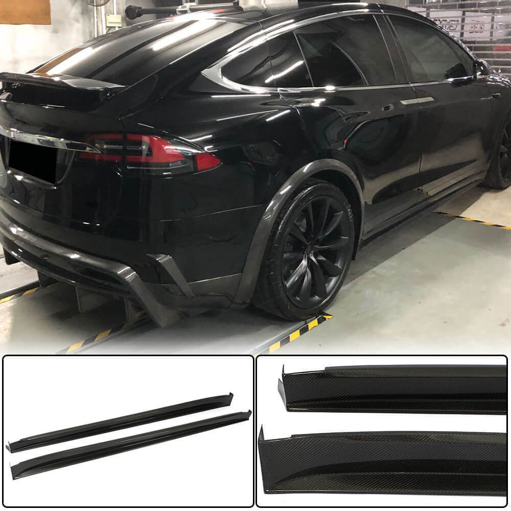 Door Sill Covers (2015-2021, Carbon) for Tesla Model X 2015- - image 1