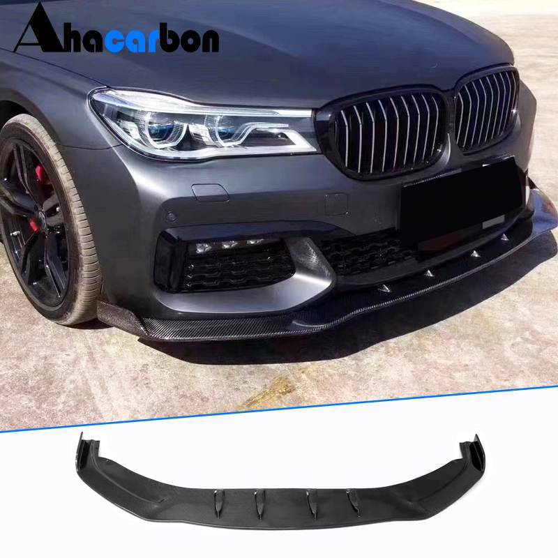 Front Bumper Lip V2 for M-Sport 2016-2019, Carbon for BMW 7 Series G11/G12 2015-2022 - image 1