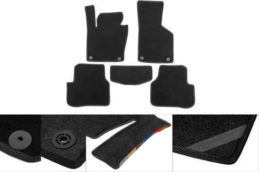 Carpets textile Classic black) 5-seater, 2 rows for Volvo XC90 2002-2014 - image 1