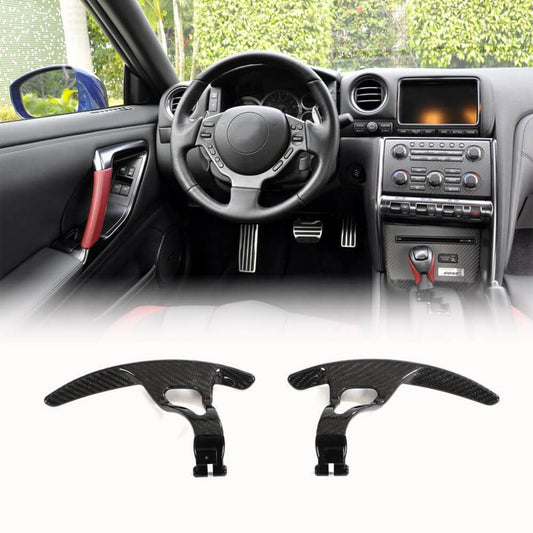Steering wheel paddles (2009-2015, Carbon) for Nissan GT-R - image 1