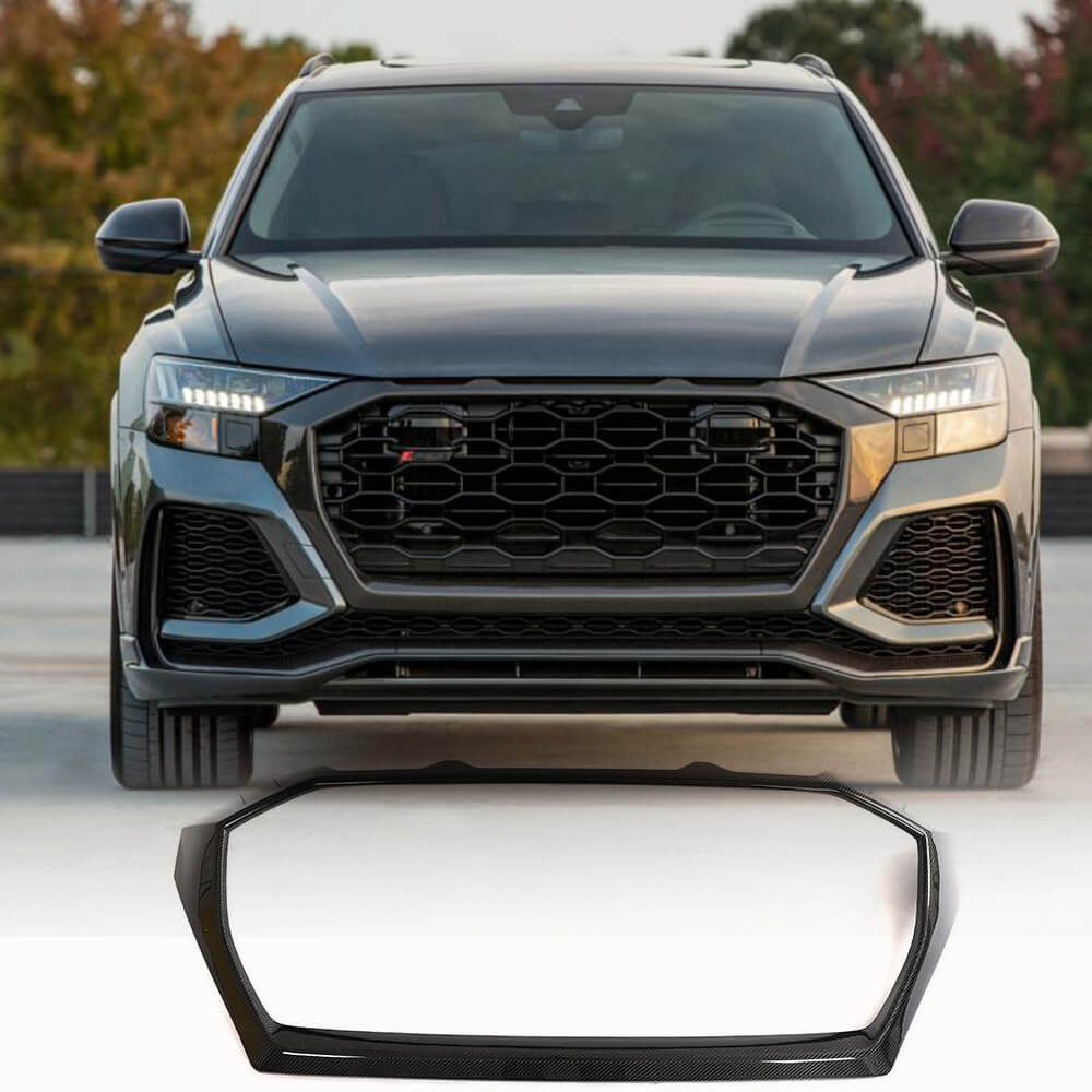 Radiator grille surround (for RSQ8, Carbon) for Audi Q8 2018- - image 1