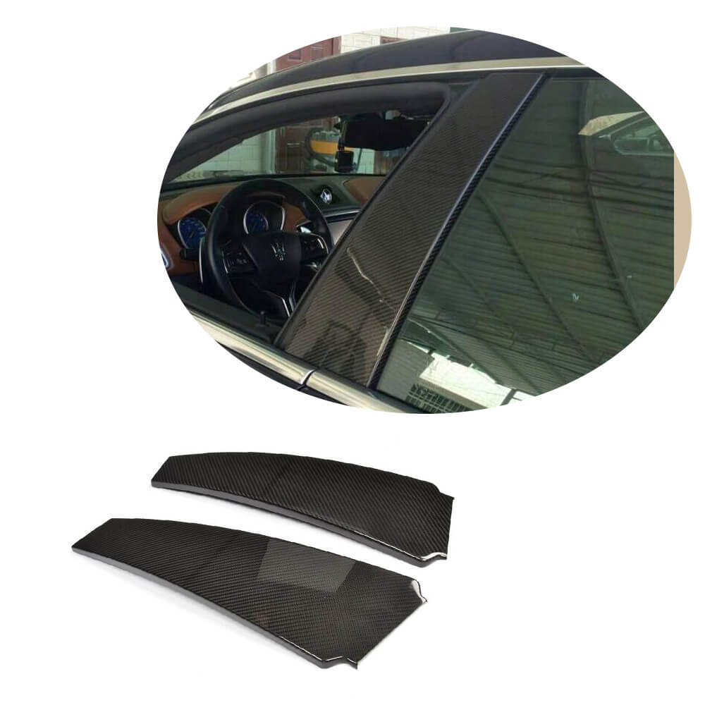 Carbon Door Pillar Covers (2013-2017) for Maserati Quattroporte 2013-2023 - image 3