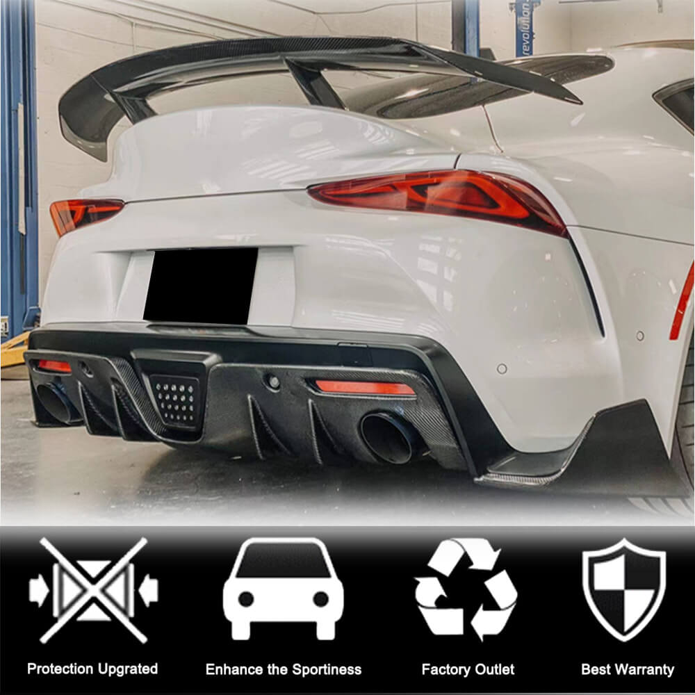 Rear Bumper Diffuser V1 (Carbon) for Toyota Supra 2019- - image 1