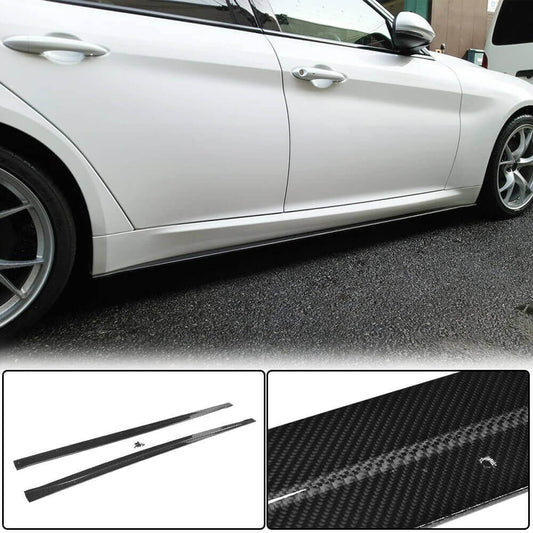 Side Skirts V2 (for Base/Sport, Carbon) for Alfa Romeo Giulia 2016-2022 - image 1