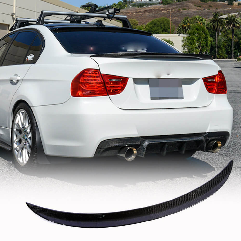 Rear Trunk Spoiler Carbon Fiber V4 (SD) for BMW 3 series E-90/91/92/93 2005-2011 - image 1
