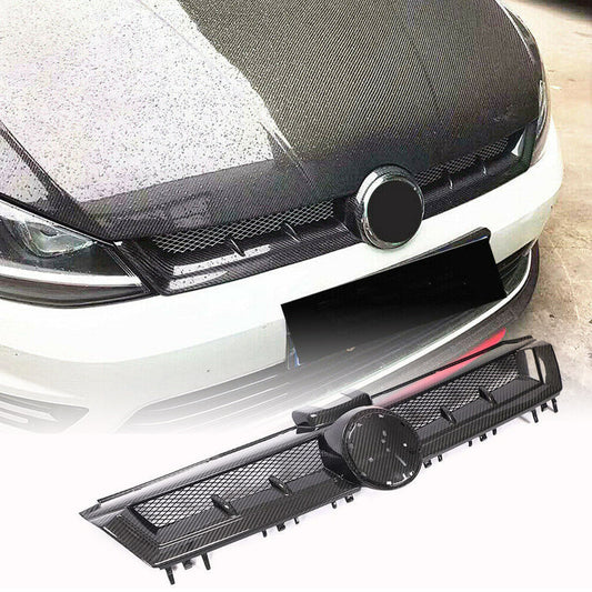 Front Grille (for HB 2012-2017, Dry Carbon) for Volkswagen Golf 7/E-Golf 2012-2020 - image 1
