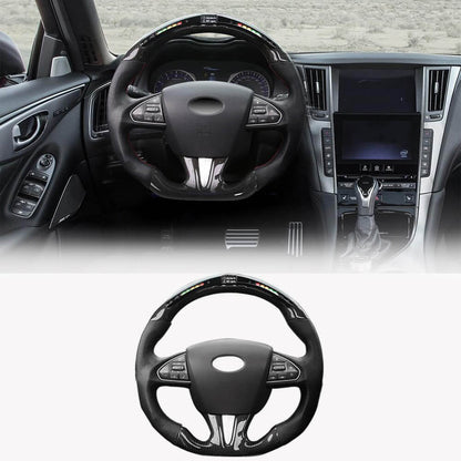 Anatomic steering wheel (for 2014-2017, Carbon) for Infiniti Q50/Q60 2013-2024 - image 1
