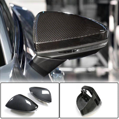 Replacement Mirror Covers LHD Dry Carbon Fiber V1 for Audi A6 C8 2018- - image 1