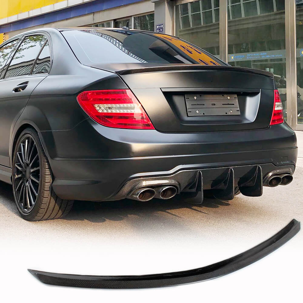Spoiler SD V1 (Carbon) for Mercedes C-class W204 2007-2015 - image 1