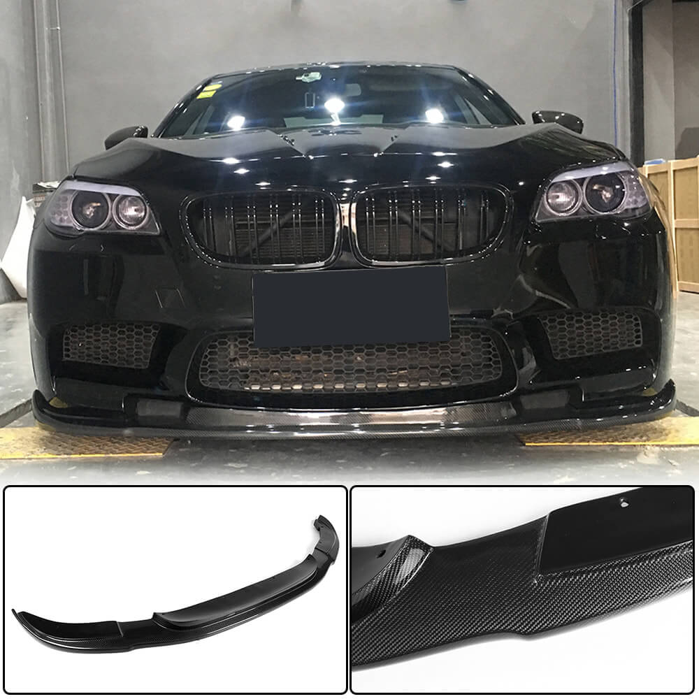 Front Bumper Lip Carbon Fiber V3 (for M5) for BMW 5 series F-10/11/07 2010-2016 - image 1