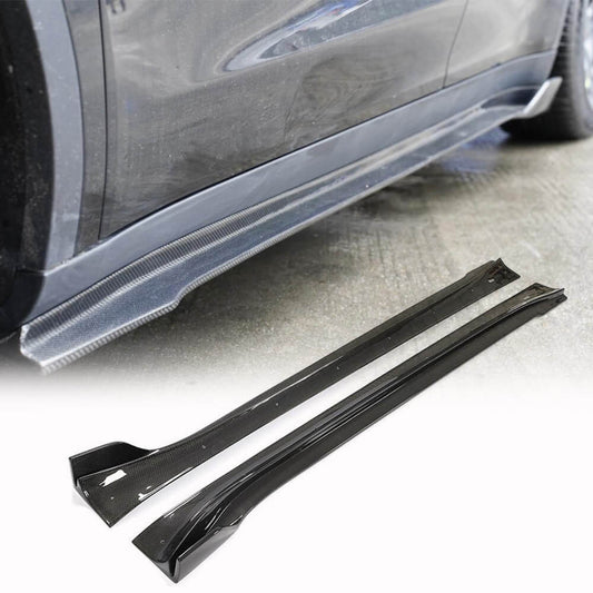 Carbon Side Skirt Extensions V1 (2019+) for Tesla Model Y 2020- - image 1