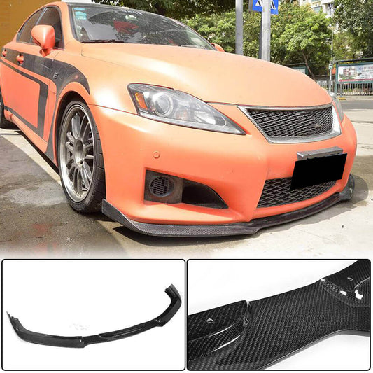 Front Bumper Lip Spoiler (for F 2011-2013, Carbon) for Lexus IS 2005-2013 - image 1
