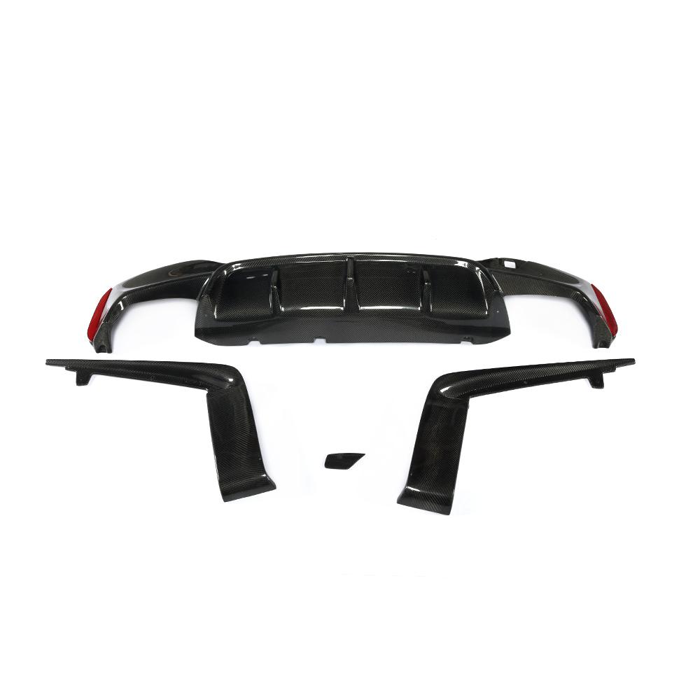 Rear Bumper Diffuser Carbon Fiber V4 (2017-2020, M-Sport) for BMW 5 Series G30/31 2017-2023 - image 1