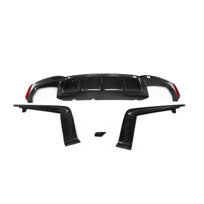 Rear Bumper Diffuser Carbon Fiber V4 (2017-2020, M-Sport) for BMW 5 Series G30/31 2017-2023 - image 1