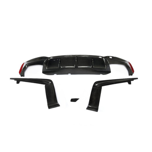 Rear Bumper Diffuser Carbon Fiber V4 (2017-2020, M-Sport) for BMW 5 Series G30/31 2017-2023 - image 1