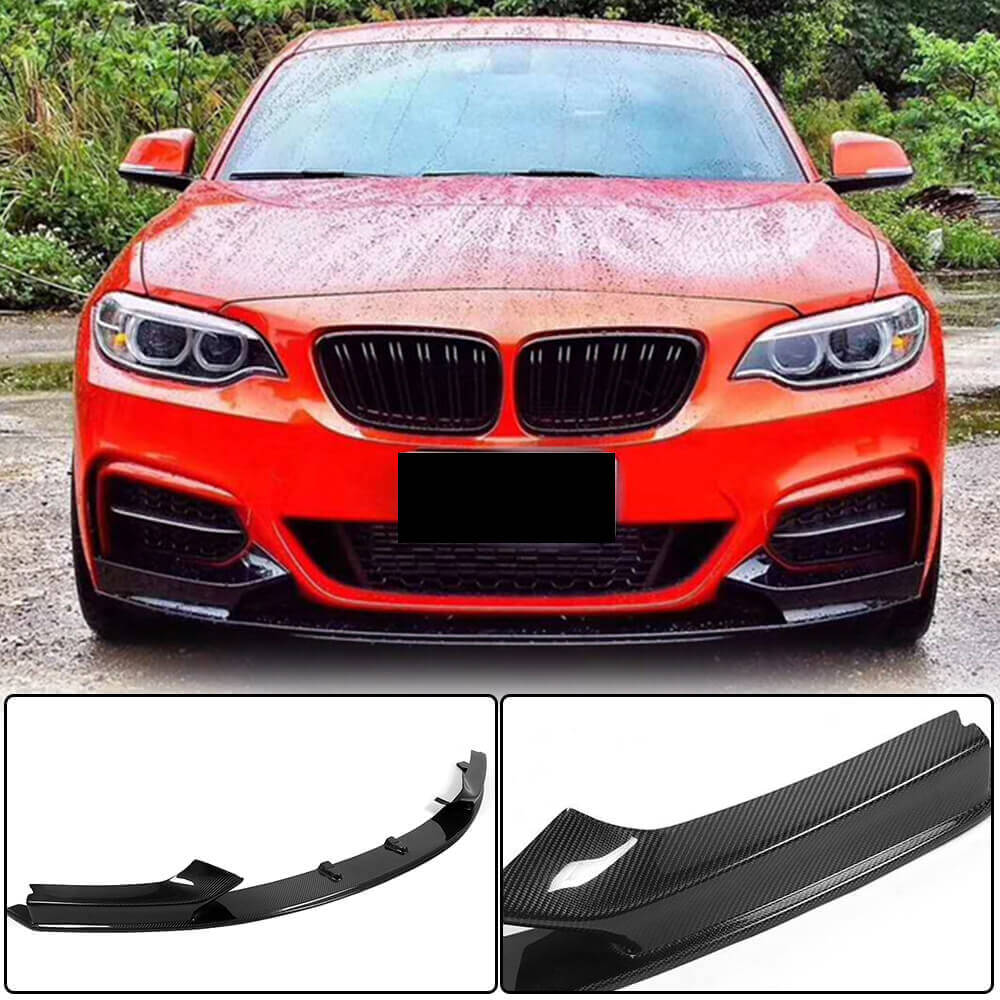 Front Bumper Lip V3 for F22/23 M-Sport, Carbon for BMW 2 Series F22/23 2014-2021 - image 1
