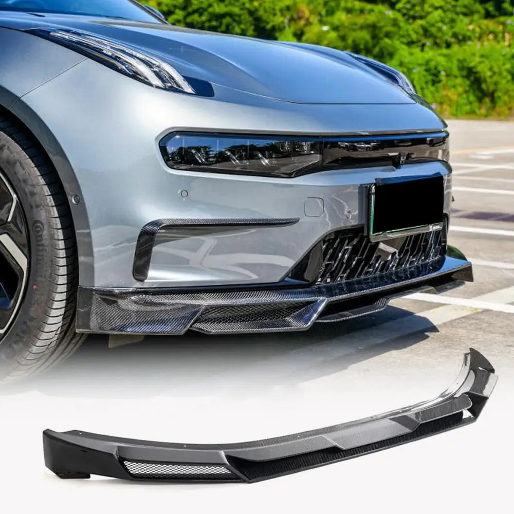 Front Bumper Lip Spoiler (2021-2024, Carbon) for Zeekr 001 2021- - image 1