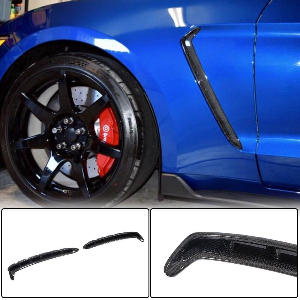 Front fender trims (2018-2023, Carbon) for Ford Mustang 2015-2023 - image 1