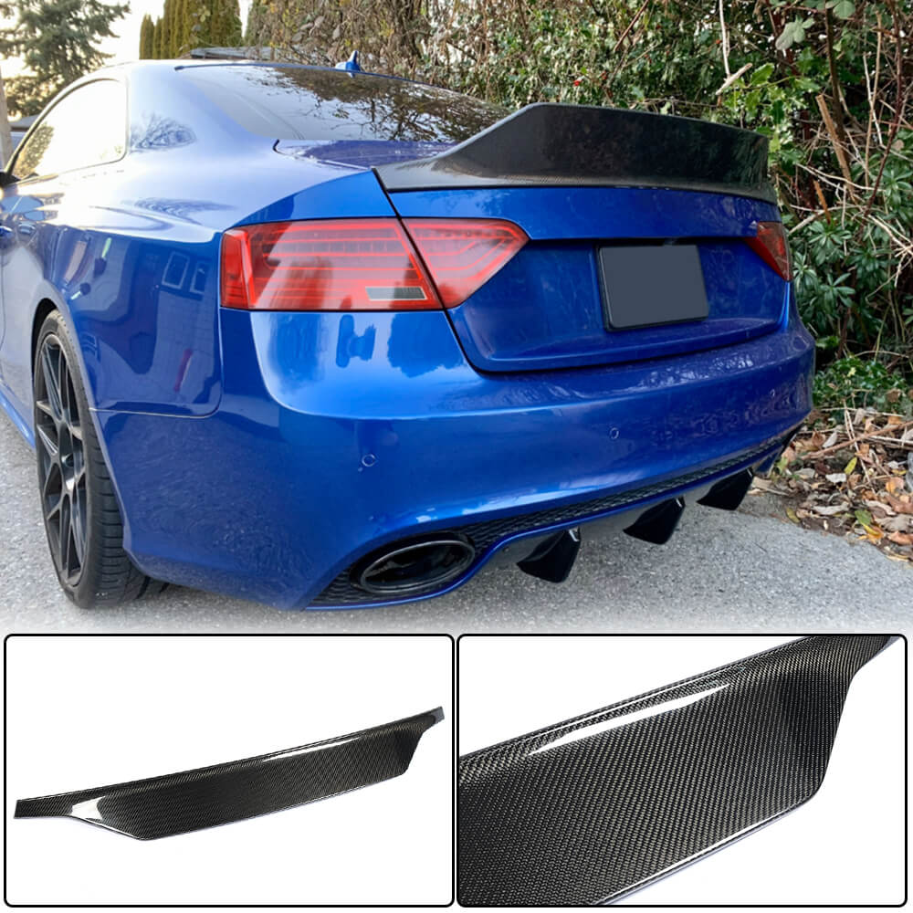Spoiler V3 (for Coupe, Carbon) for Audi A5 2007-2015 - image 1