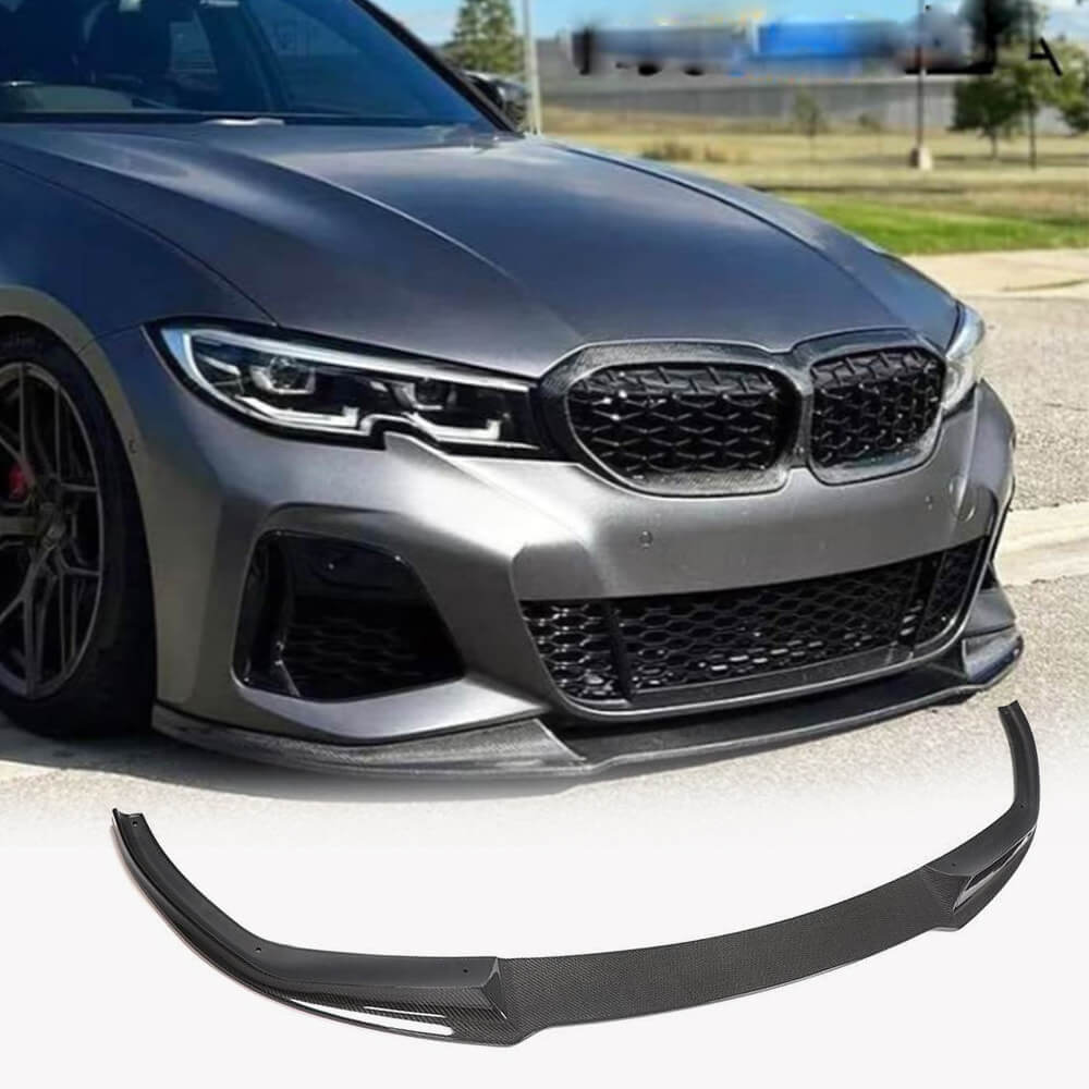 Front Bumper Lip Carbon Fiber V5 (2019-2022 M-Sport) for BMW 3 series G20/21 2018- - image 1
