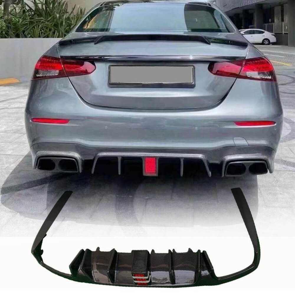Rear Bumper Diffuser for E63 AMG 2020-2023, Carbon for Mercedes E-сlass W213 2016-2023 - image 6