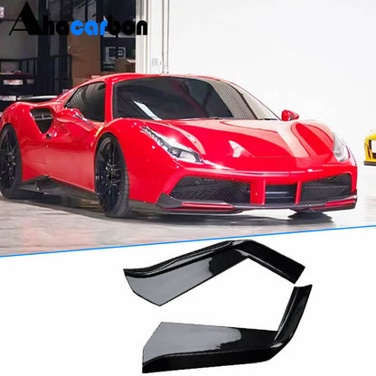 Covers on the front bumper Flap (2015-2019, Carbon) for Ferrari 488 GTB - image 1