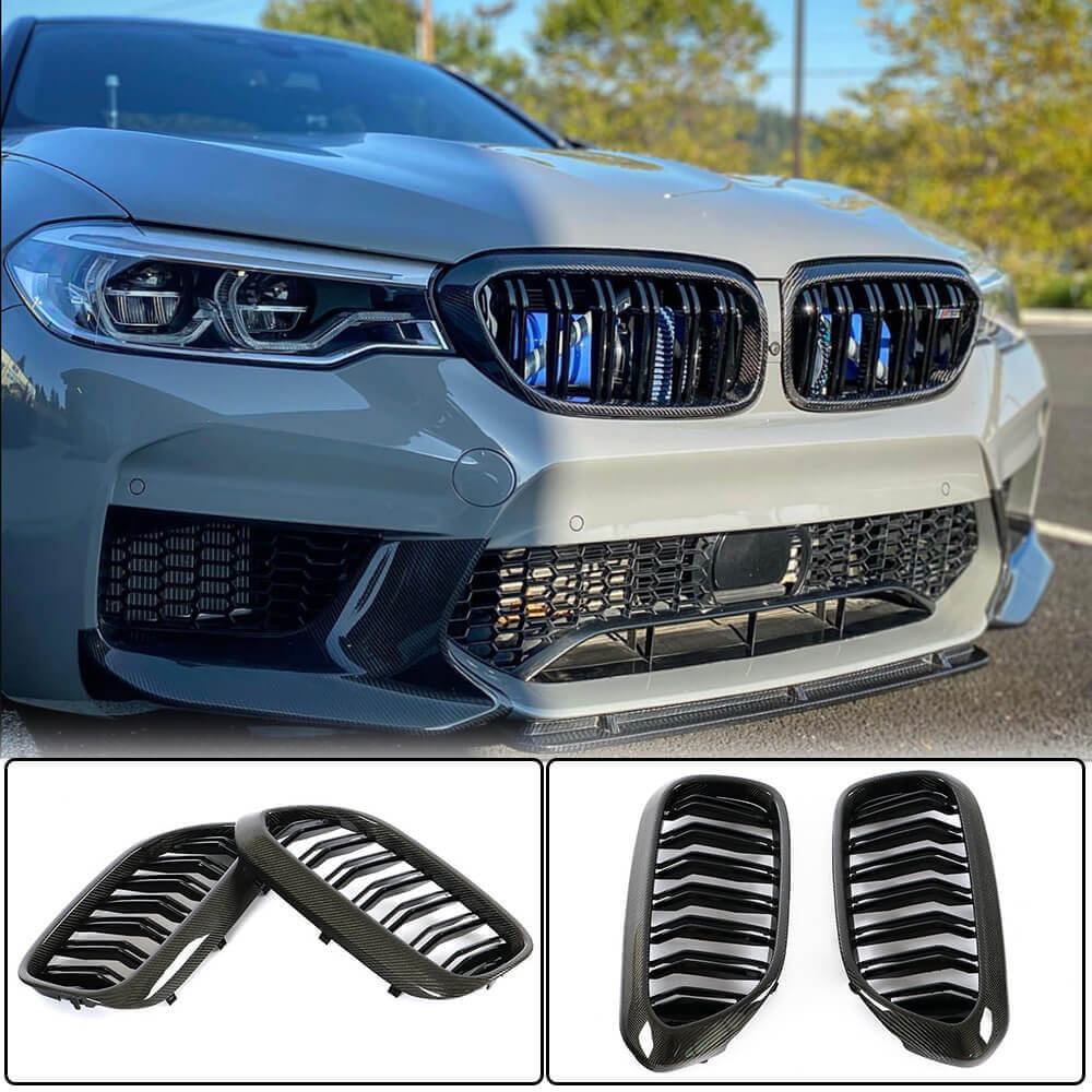 Grilles M-Look V2 (2017-2020, Carbon) for BMW 5 Series G30/G31 2017-2023 - image 1