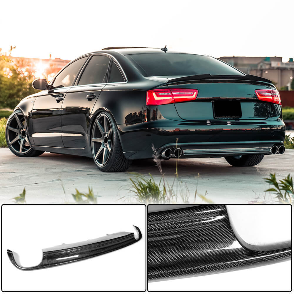 Rear Bumper Diffuser Carbon (for Base 2011-2014) for Audi A6 C7 2011-2017 - image 1