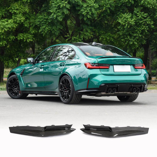 Rear Bumper Add-on Flap V1 (for G80, Carbon) for BMW 3 Series G20/21 2018- - image 1