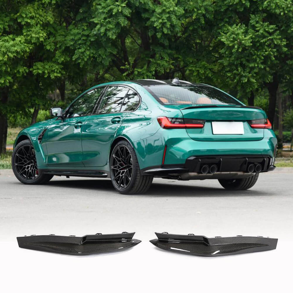 Rear Bumper Add-on Flap V1 (for G80, Carbon) for BMW 3 Series G20/21 2018- - image 1
