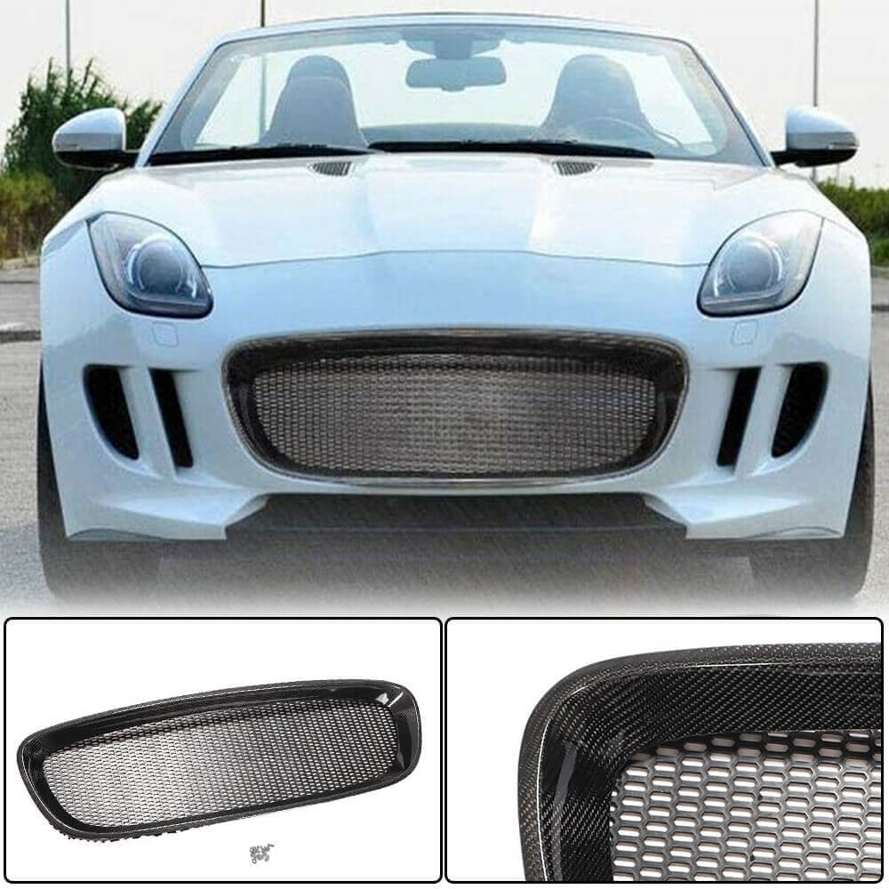 Radiator grille (2013-2016, Carbon) for Jaguar F-Type - image 1