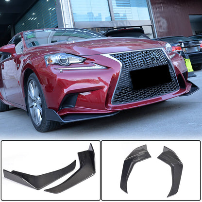 Front Bumper Flap Covers (for F-Sport 2013-2016, Carbon) for Lexus IS 2013- - image 1
