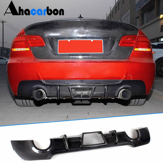 Rear Bumper Diffuser Carbon Fiber V3 (for E92/E93 M Sport) for BMW 3 series E-90/91/92/93 2005-2011 - image 1