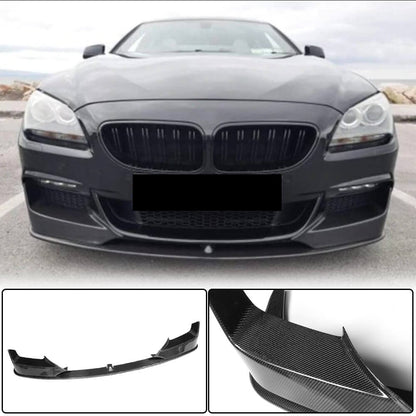 Front Bumper Lip V1 (for M-Sport, Carbon) for BMW 6 Series F12/F13/F06 2011-2018 - image 1