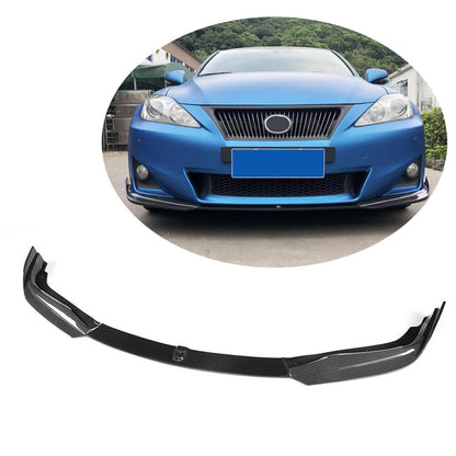 Front Bumper Lip Spoiler (for Base 2011-2013, Carbon) for Lexus IS 2005-2013 - image 1