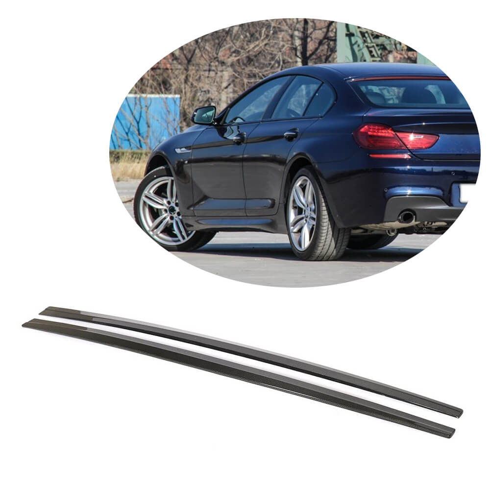 Side Skirt Extensions V2 (for F06 M-Sport, Carbon) for BMW 6 Series F12/F13/F06 2011-2018 - image 1