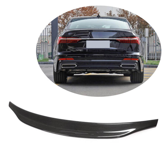 Rear Trunk Spoiler Carbon Fiber for Audi A6 C8 2018- - image 1
