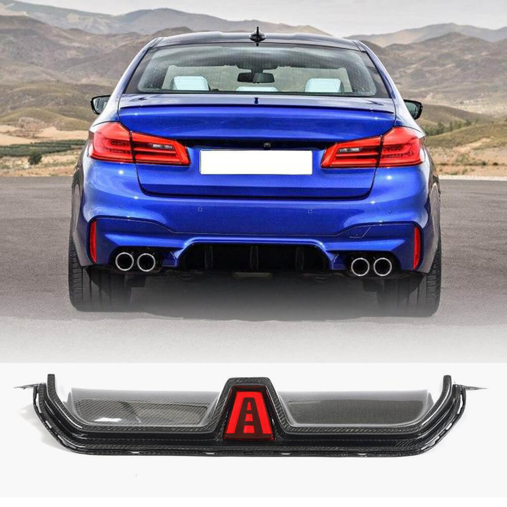 Rear Bumper Diffuser Carbon Fiber V2 (2017-2020, F90) for BMW 5 Series G30/31 2017-2023 - image 1