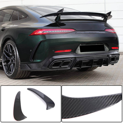 Rear Bumper Extensions V1 (for GT63 2018-2022, Carbon) for Mercedes AMG GT 4 X290 2018- - image 1