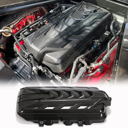 Engine Cover (2019-2022, Carbon) for Chevrolet Corvette C8 2019- - image 1