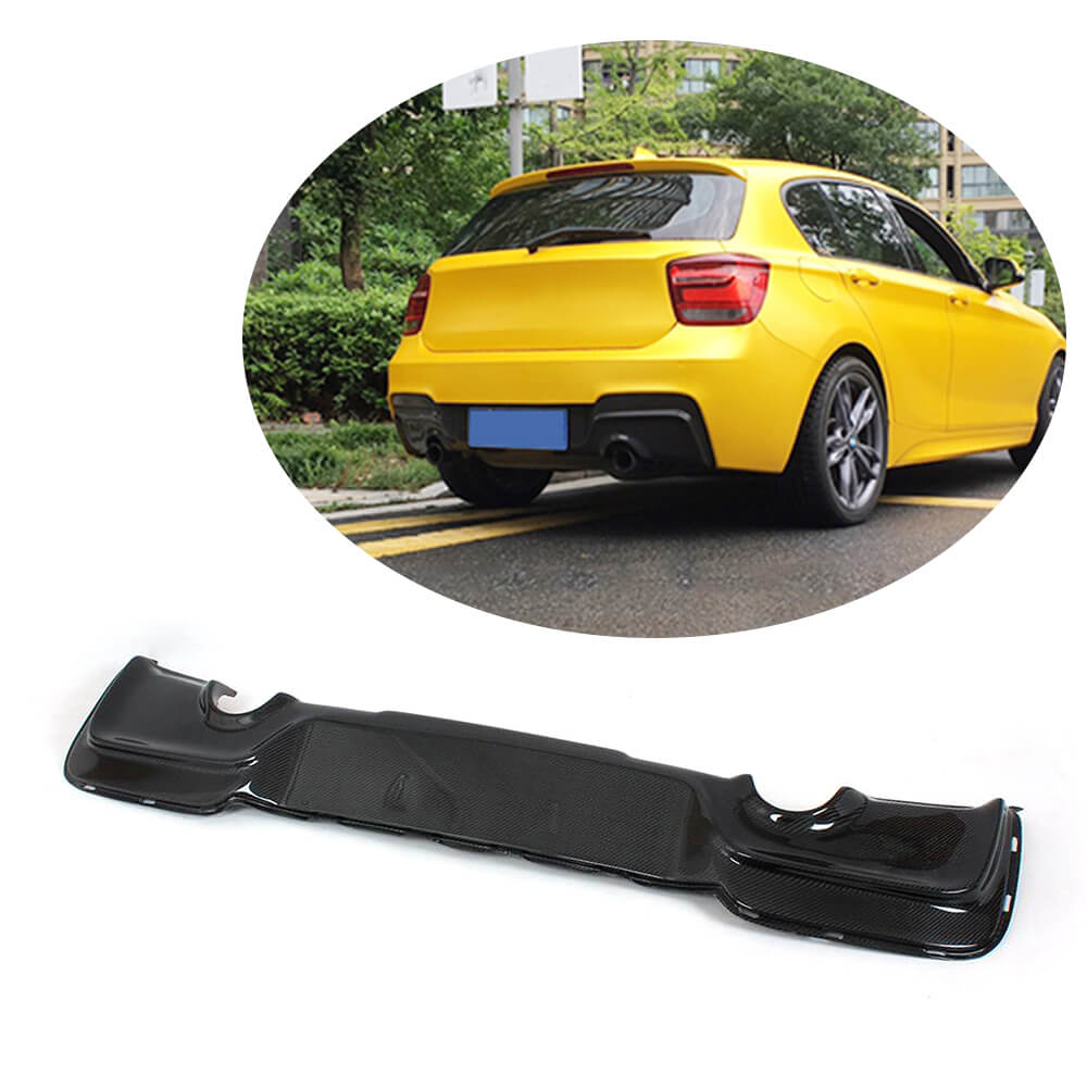 Rear Bumper Diffuser for M-Sport 2011-2015, Carbon for BMW 1 Series F20/F21 2011-2019 - image 1