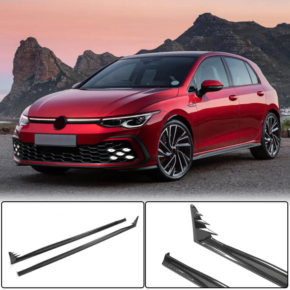 Side Skirts (for GTI / R-Line HB, Carbon) for Volkswagen Golf 8 2019- - image 1