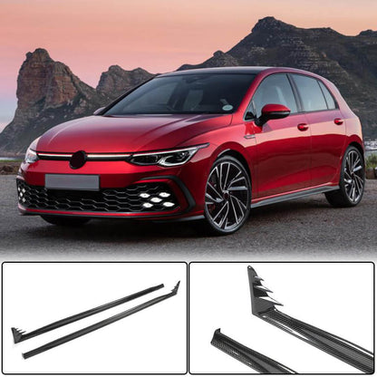 Side Skirts (for GTI / R-Line HB, Carbon) for Volkswagen Golf 8 2019- - image 1