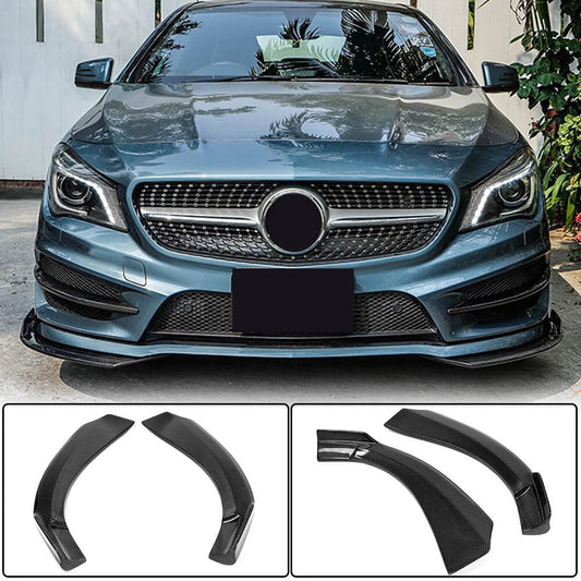Covers on the front bumper (for Base SD 2013-2016, Carbon) for Mercedes CLA C117 2013-2019 - image 1