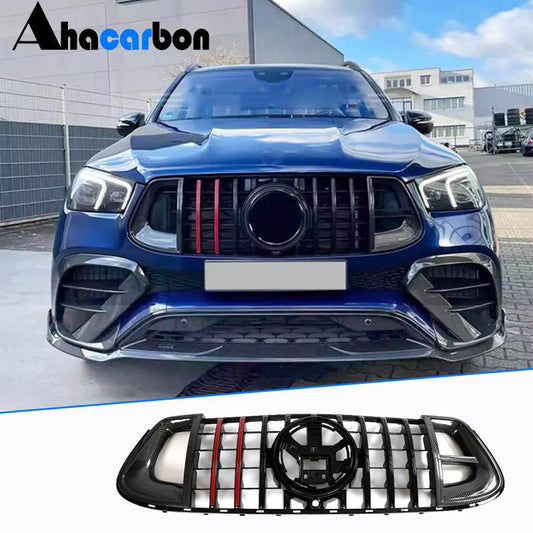 Front Grille GT Panamericana GT-R Carbon (for AMG-Line/GLE53/GLE63 2019-2023) for Mercedes GLE coupe C167 2019- - image 2