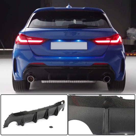 Rear Bumper Diffuser Carbon Fiber (for M Sport) for BMW 1 series F40 2019-2024 - image 1