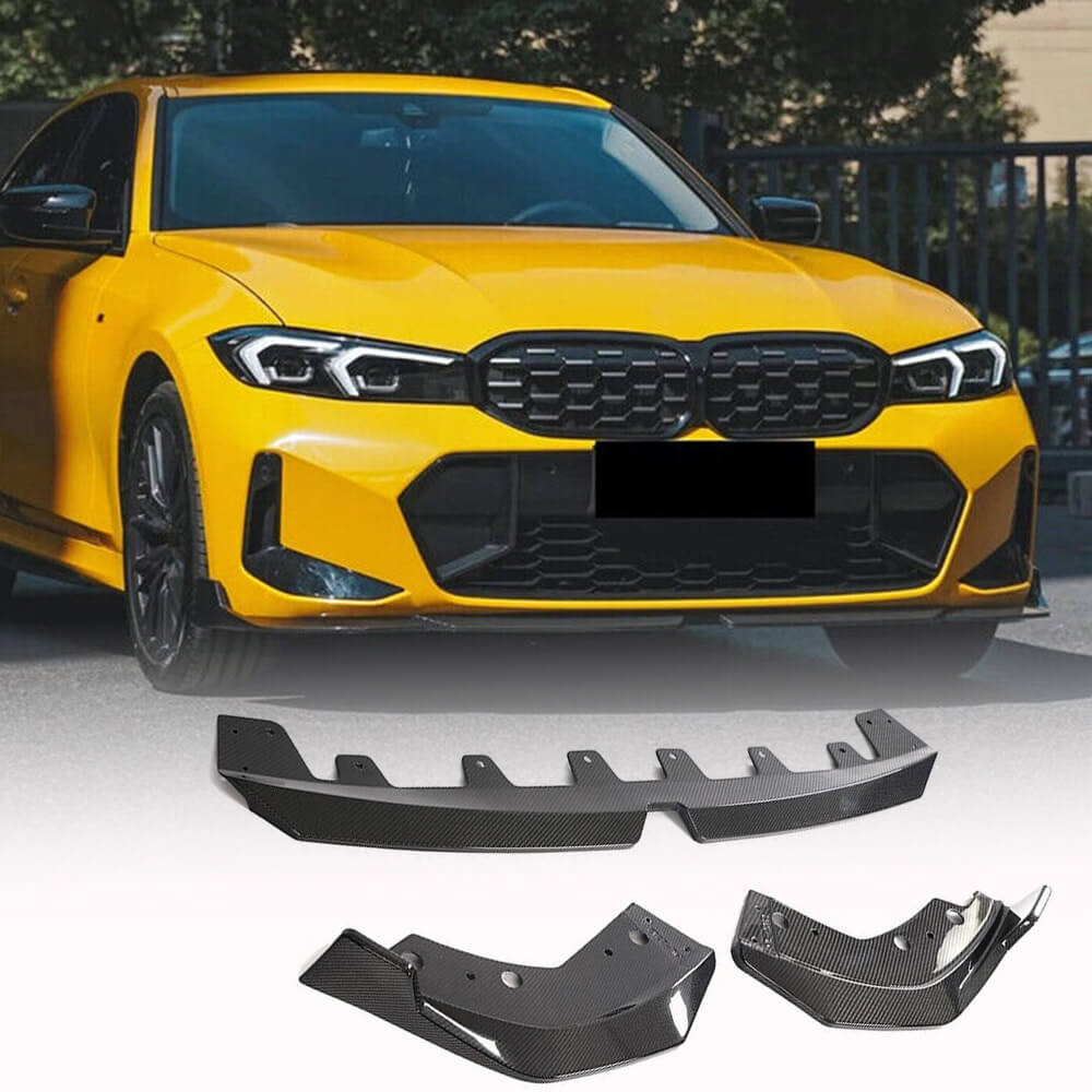 Front Bumper Lip Carbon Fiber V3 (2022+ M-Sport) for BMW 3 series G20/21 2018- - image 1